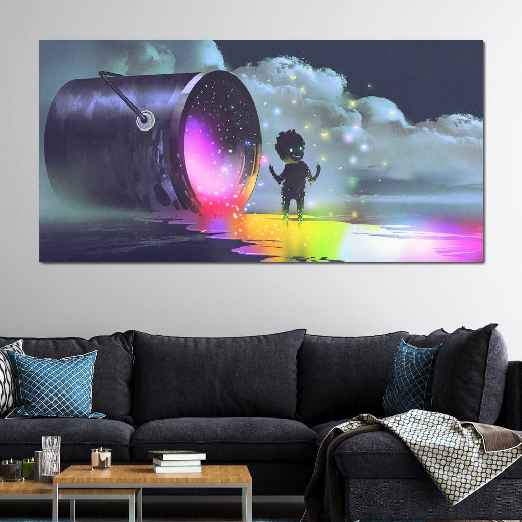 Puddle of Ink Canvas Wall Art