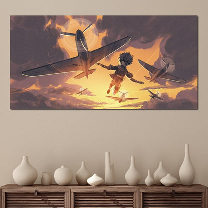 The Boy Flying Canvas Wall Art