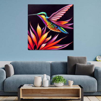 Hummingbird Canvas Wall Art