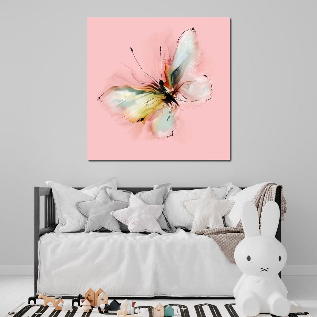 White Butterfly Canvas Wall Art