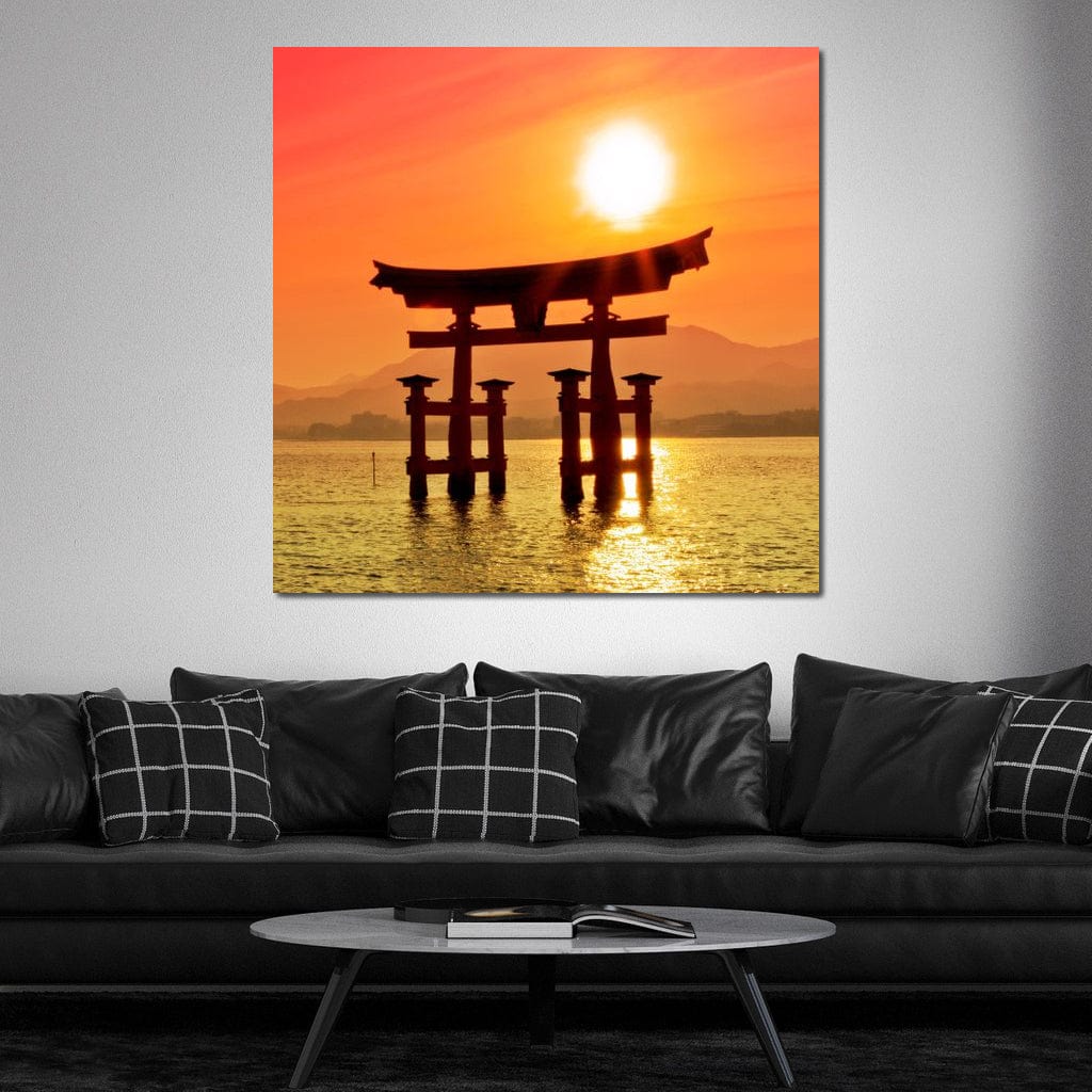 Torii Gate In Japan Canvas Wall Art