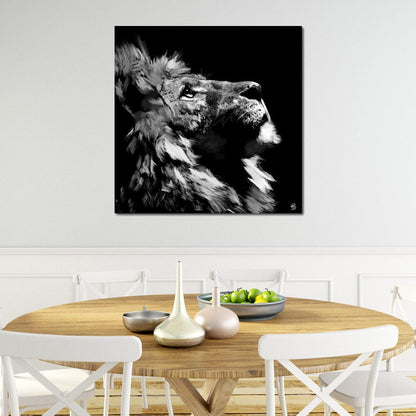 Lion Stare Canvas Wall Art