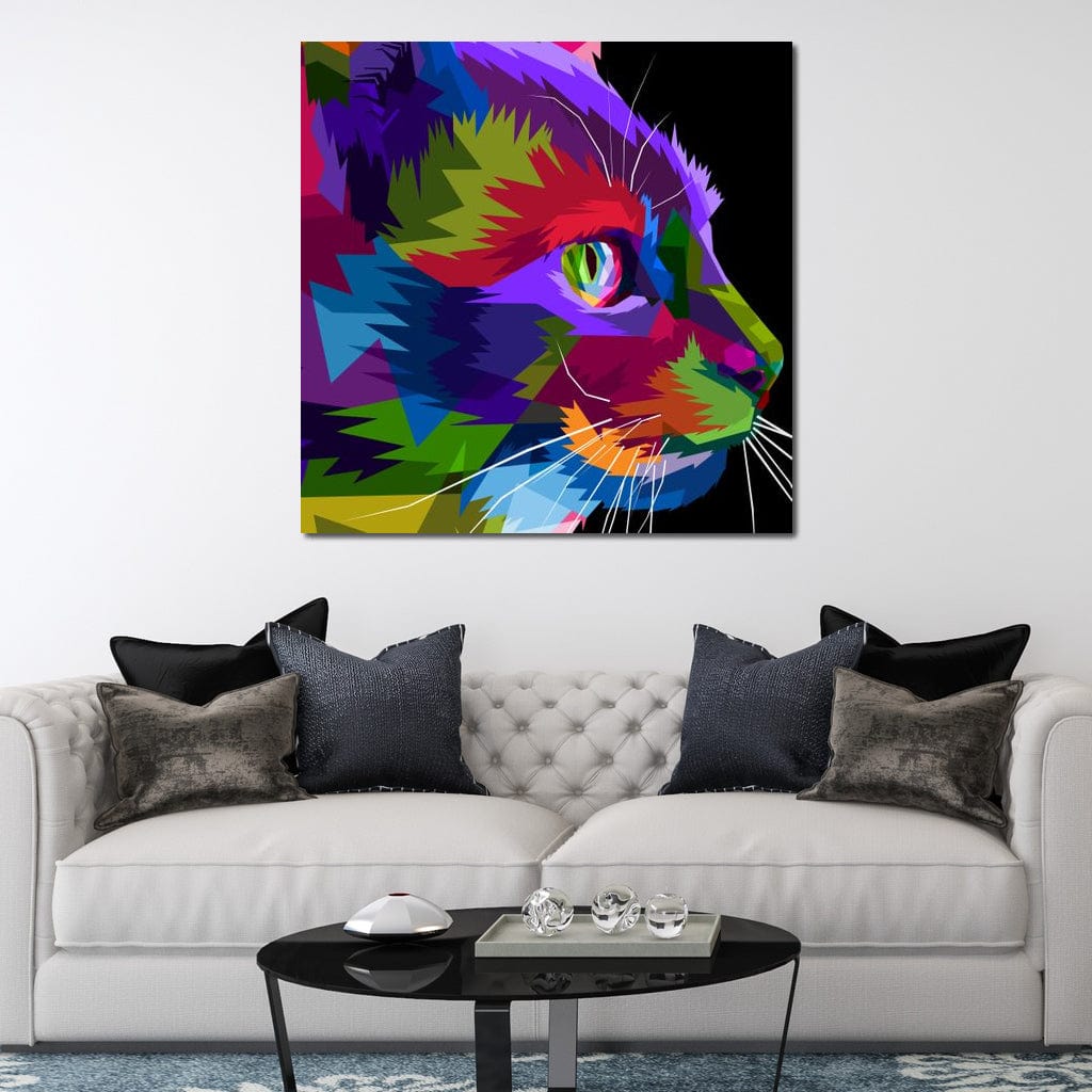 Pop Art Cat Canvas Wall Art