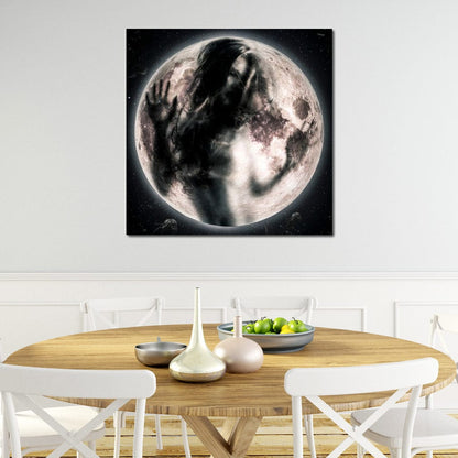 Moon Girl Canvas Wall Art