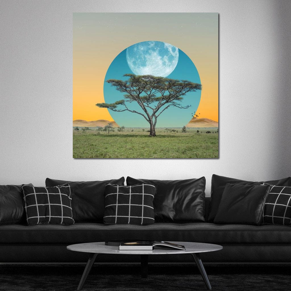 Moon Tree Canvas Wall Art