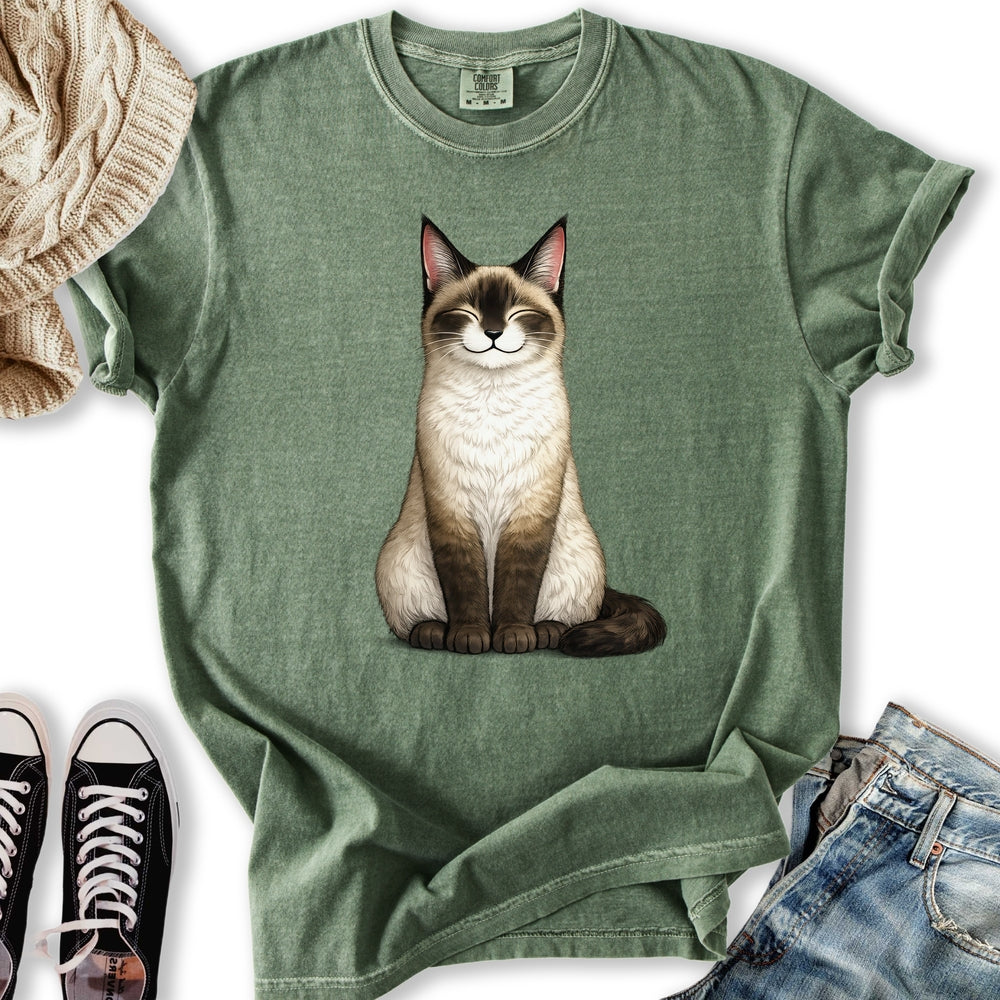 Smiling Siamese Cat Relaxed Tee