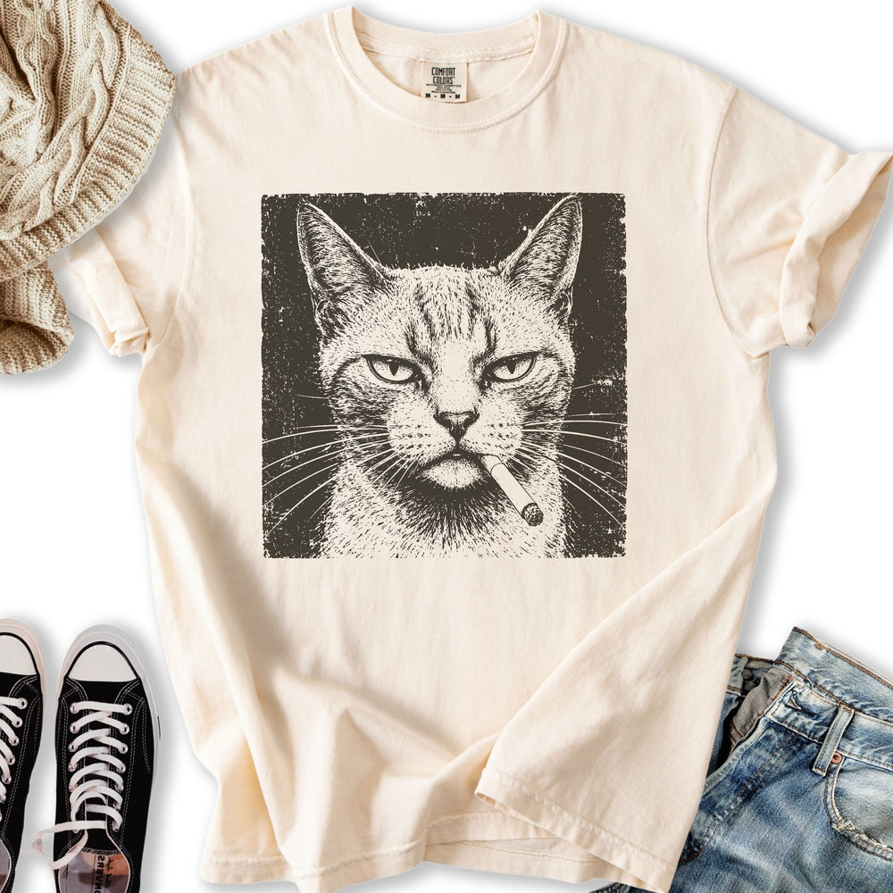 Smokes & Side-Eyes Cat Relaxed Tee