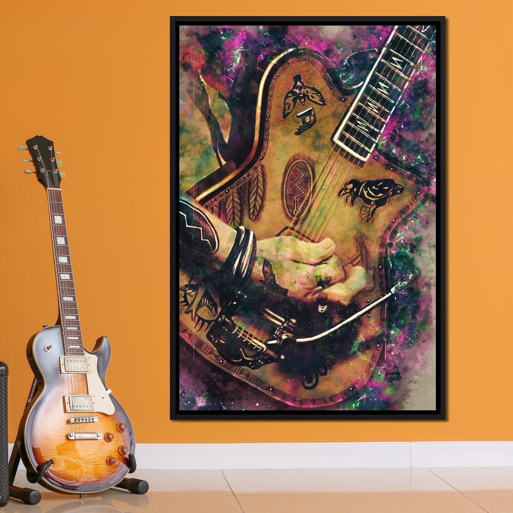 Johnny Depp's Guitar Canvas Wall Art