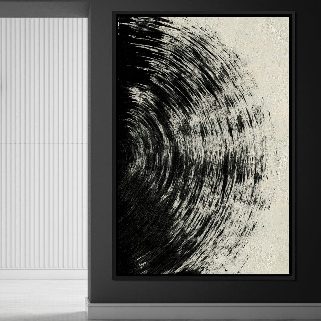 Abstract Black Circle Canvas Wall Art