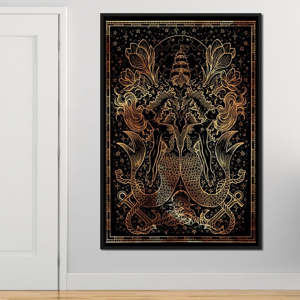 Zodiac sign Pisces Canvas Wall Art