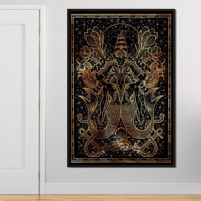Zodiac sign Pisces Canvas Wall Art
