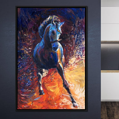 Blue Horse Canvas Wall Art
