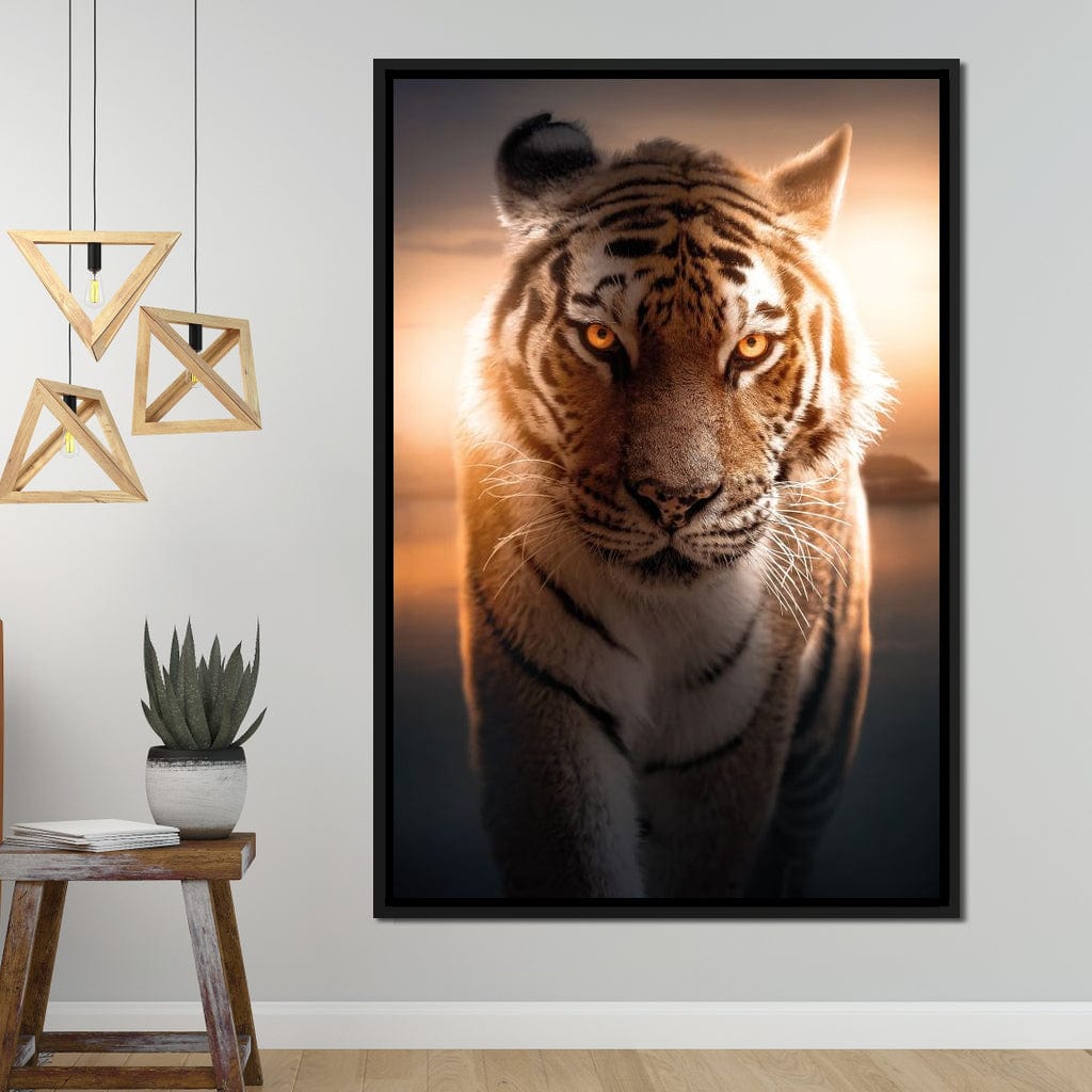 Tiger Orange Eyes Canvas Wall Art