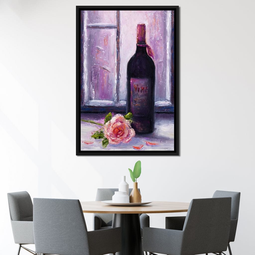 Wine & Roses Canvas Wall Art