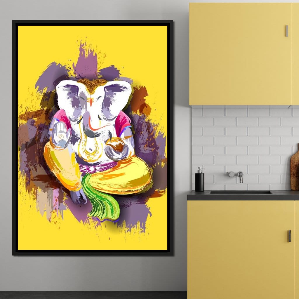 Jai Shree Ganesh Canvas Wall Art