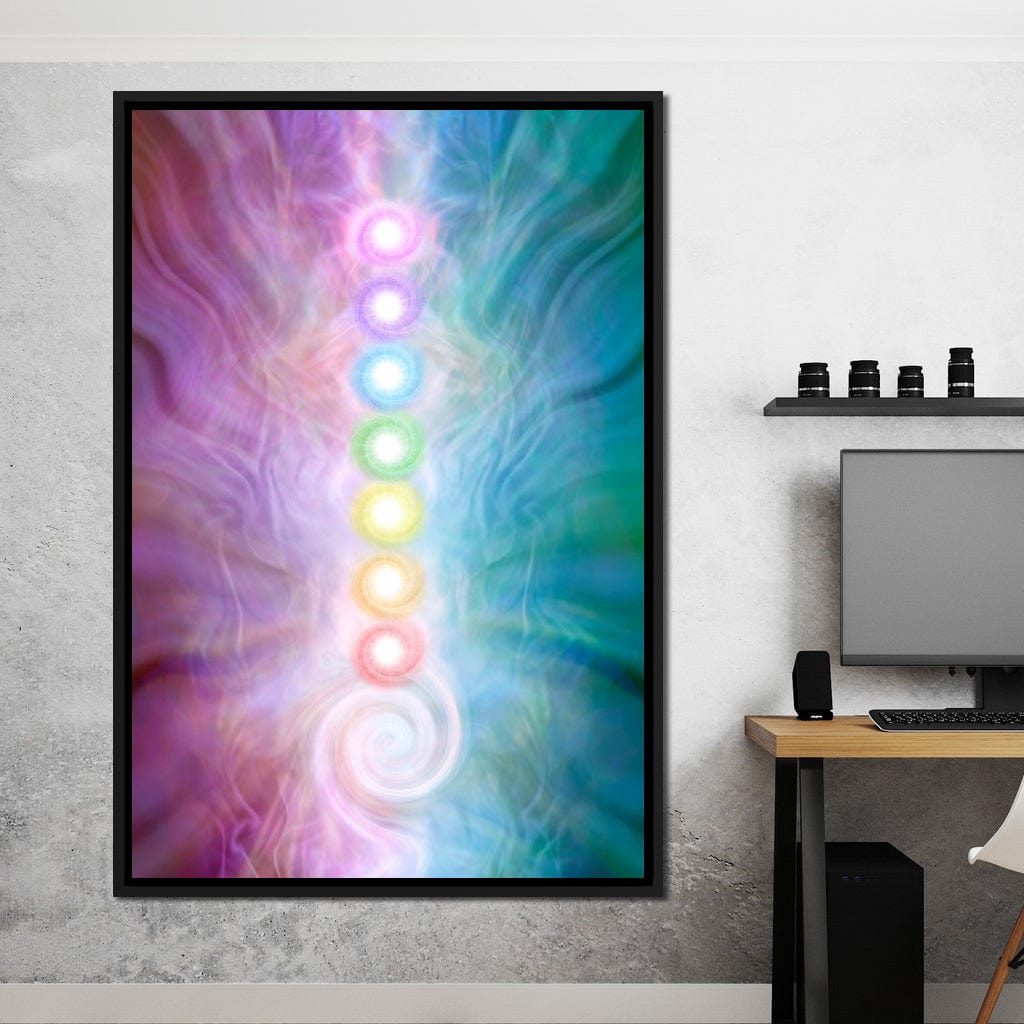Kundalini Energy Chakra Canvas Wall Art