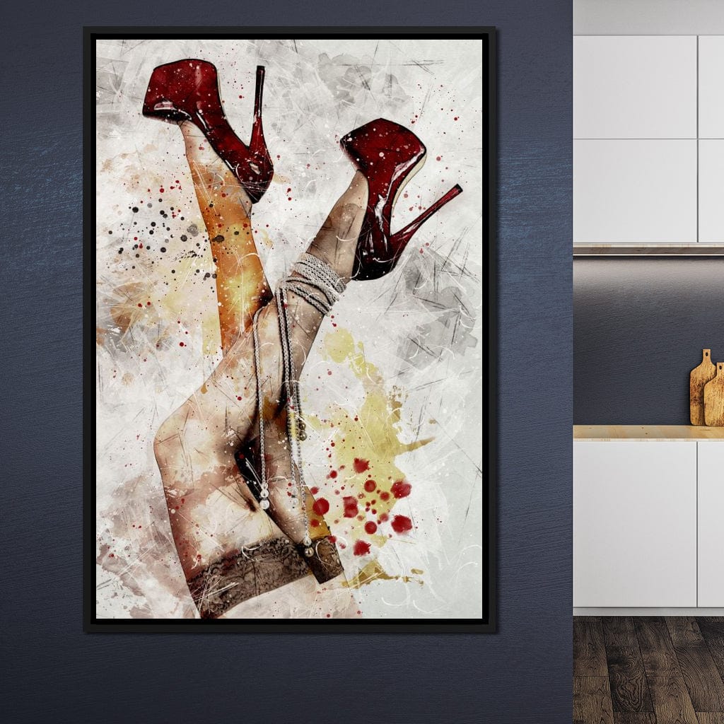 Heels and Pearls Canvas Wall Art