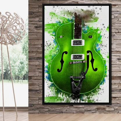 Brian Setzer's Guitar Canvas Wall Art