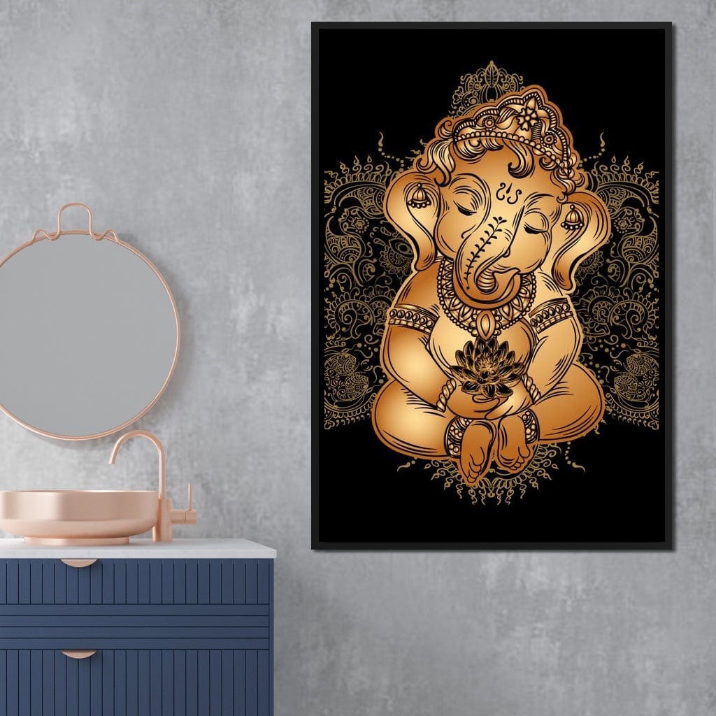 Baby Ganesh Canvas Wall Art