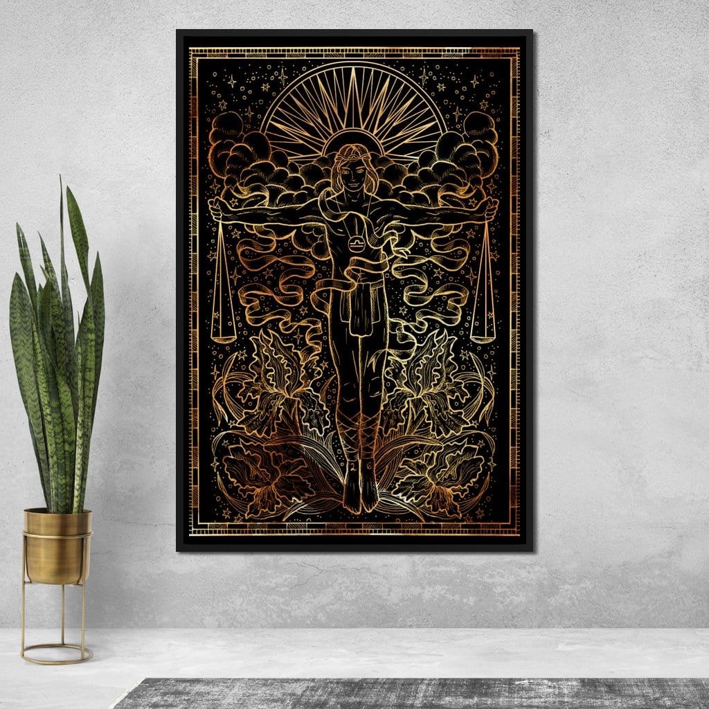 Zodiac sign Libra Canvas Wall Art