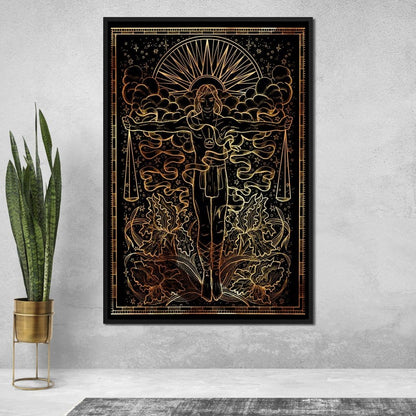 Zodiac sign Libra Canvas Wall Art