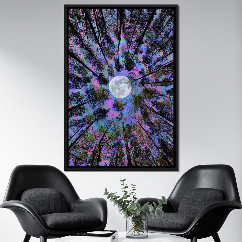 Moon Swirl Canvas Wall Art