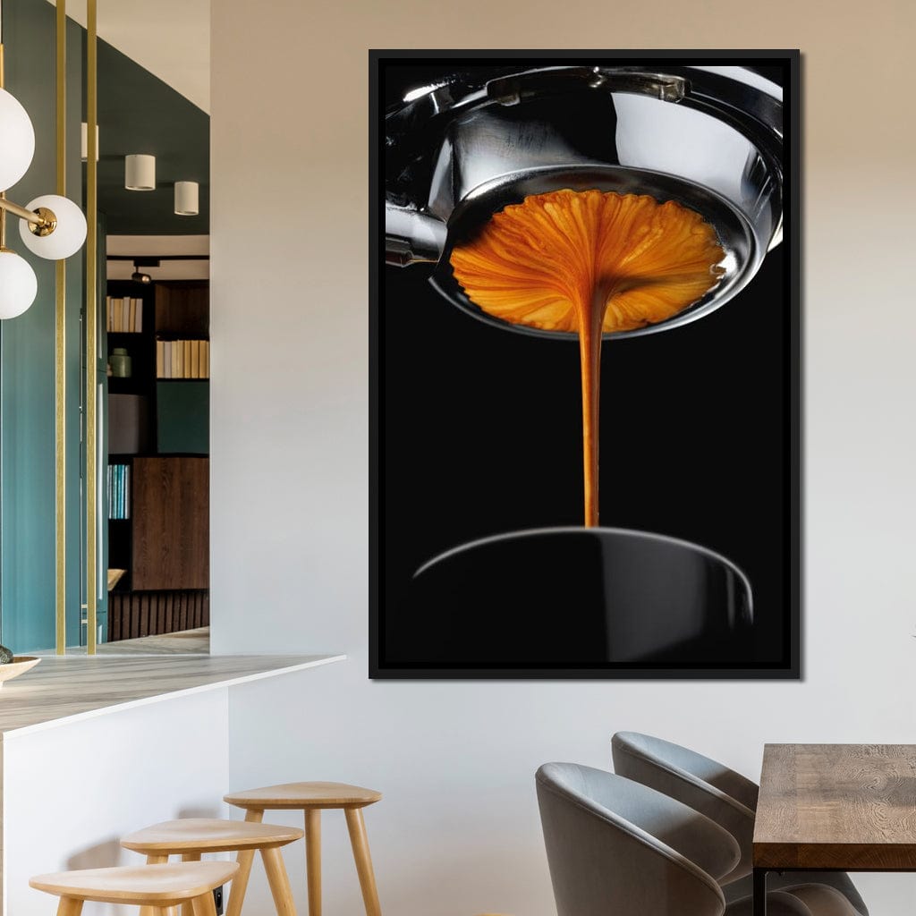 Espresso Stream Canvas Wall Art