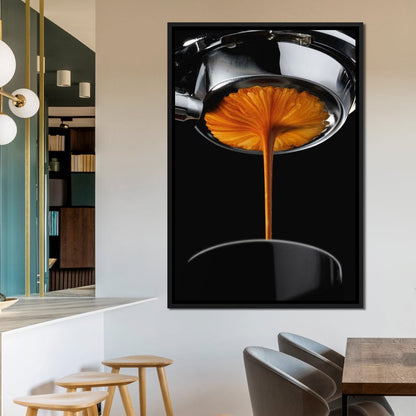 Espresso Stream Canvas Wall Art