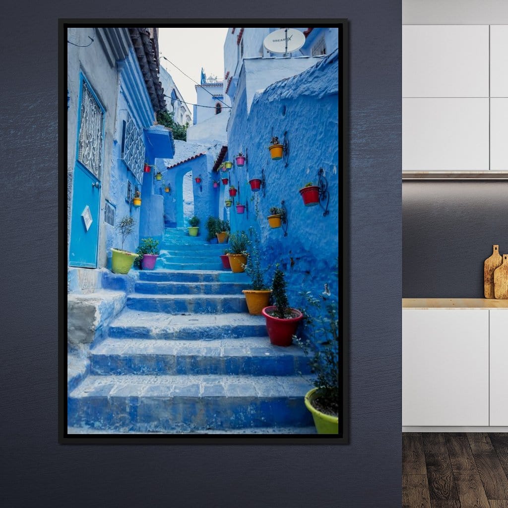 Chefchaouen - Blue village in Morocco Canvas Wall Art