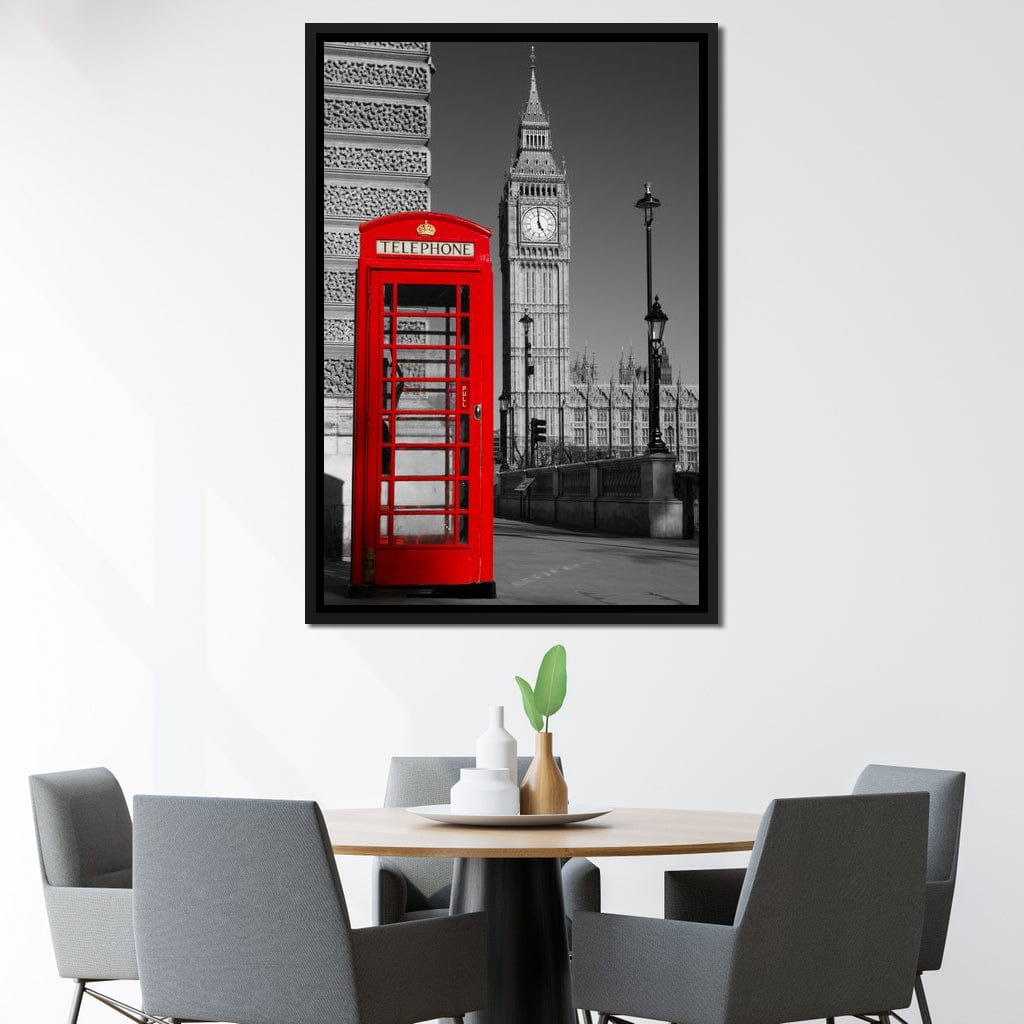 Westminster Phone Box Canvas Wall Art