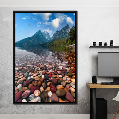 Colored Pebbles Canvas Wall Art