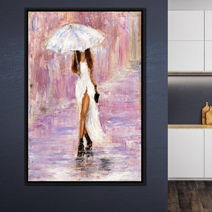 The Bridesmaid Under the Rain Canvas Wall Art