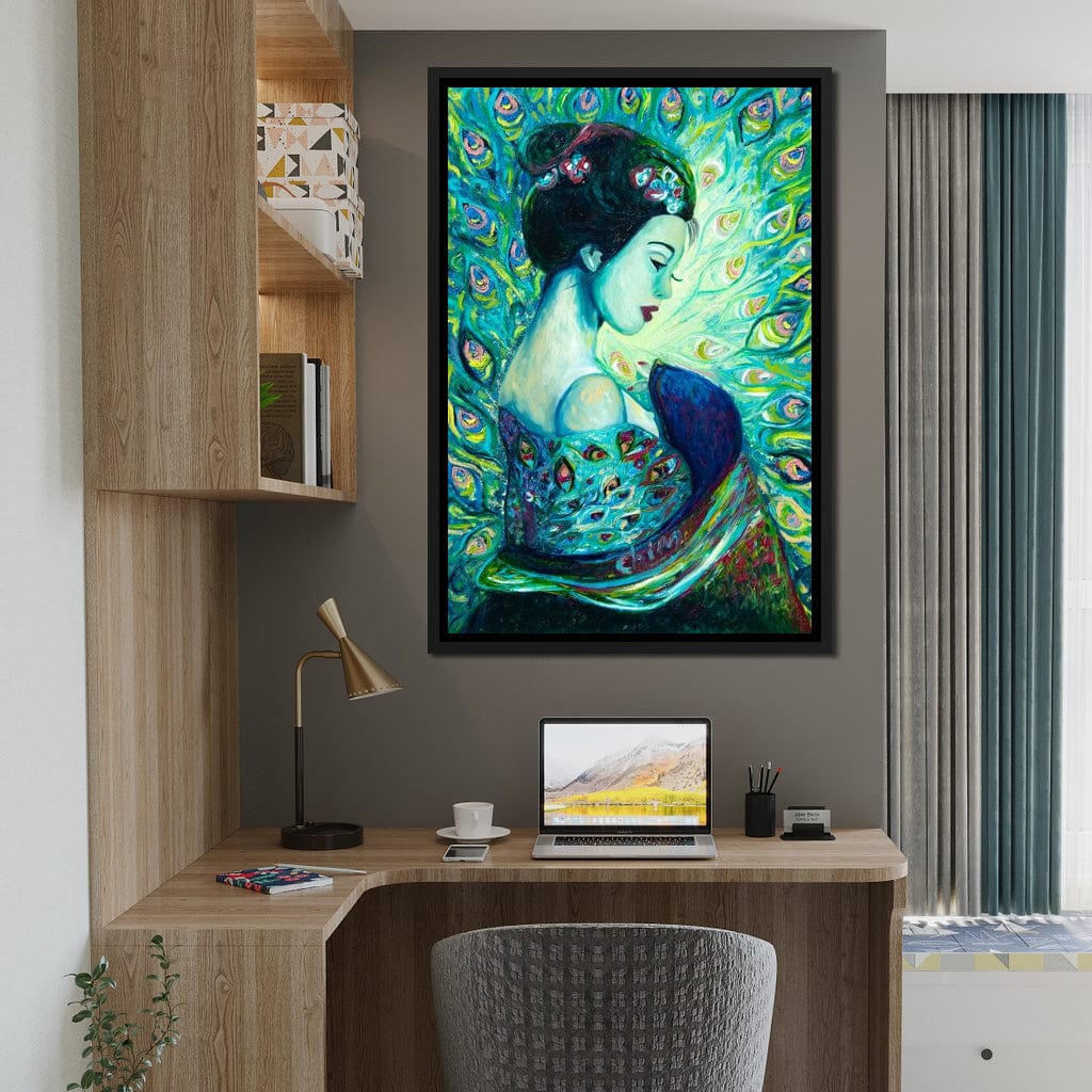 Silk Peafowl Canvas Wall Art