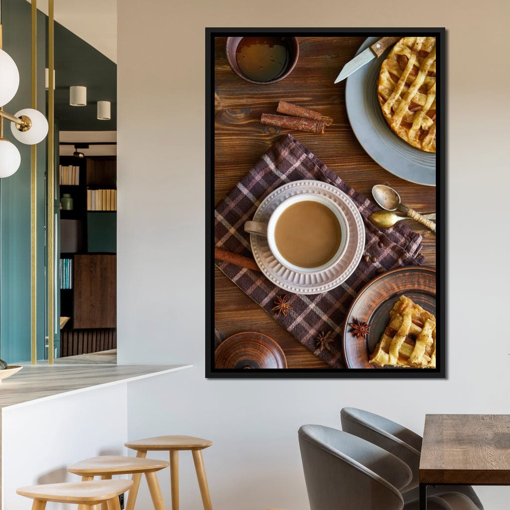 Cup of Coffee with Sugar Pie Canvas Wall Art