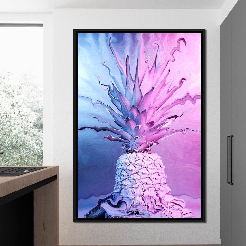 Psychedelic Pineapple Canvas Wall Art