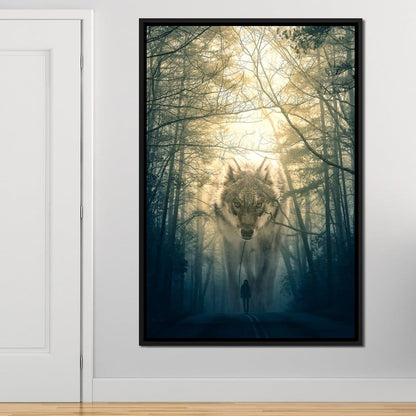 Wolf Walking - Alex Graphex Canvas Wall Art