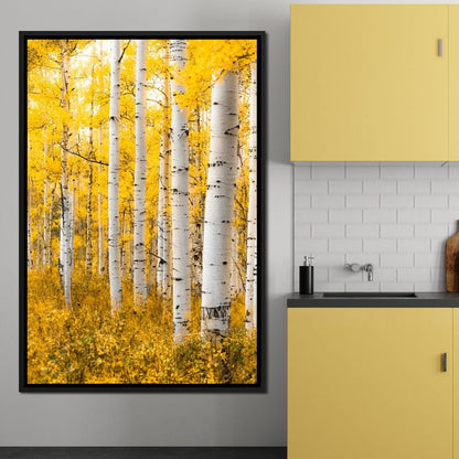 Yellow Forest - Colorado Canvas Wall Art