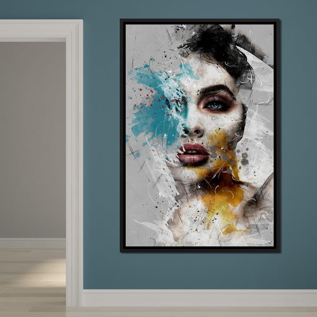 Mixart Female Portrait Canvas Wall Art