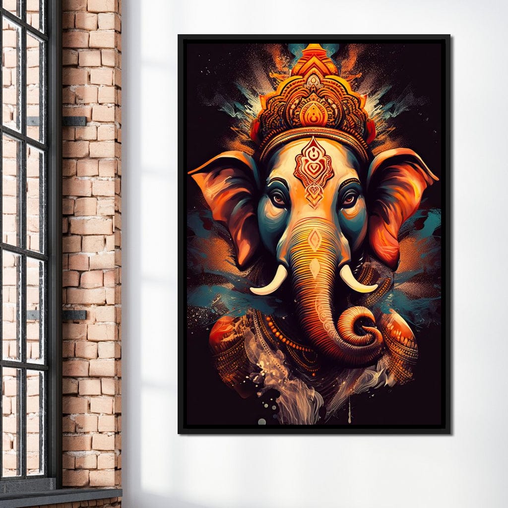 Ganesha's Blessing Canvas Wall Art