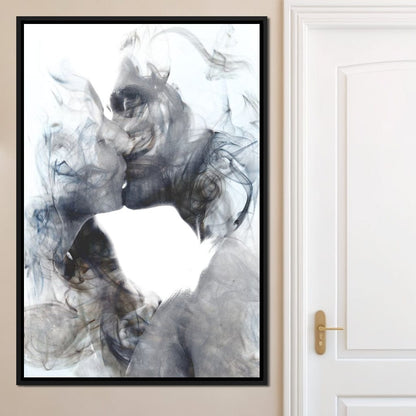 Romantic Kiss Canvas Wall Art