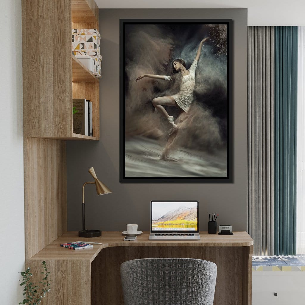 Ballet Dancer in the Desert Canvas Wall Art