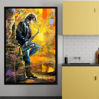 Man With Saxophone Canvas Wall Art