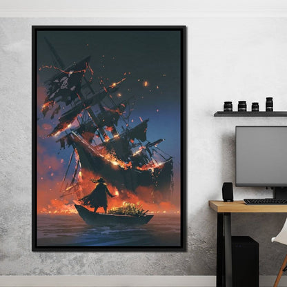 Stealing The Treasure Canvas Wall Art