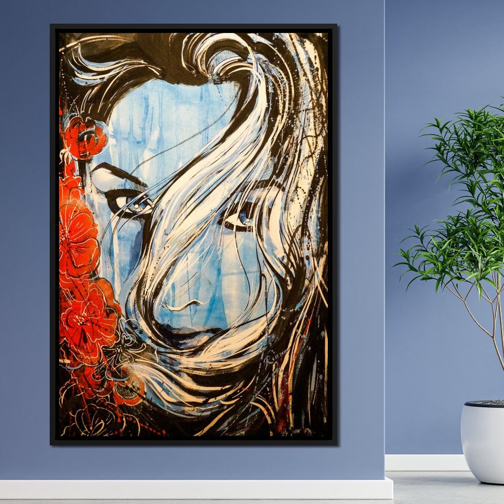 Blue Girl Canvas Wall Art