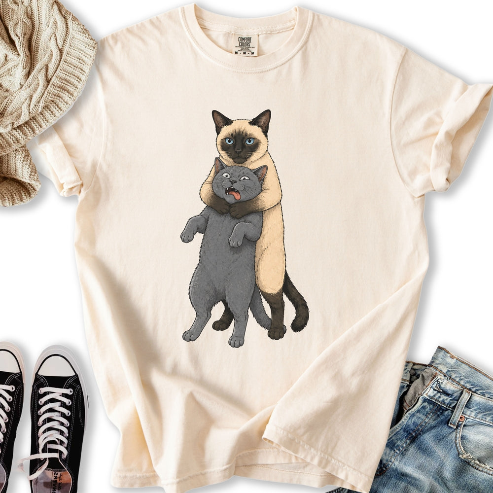 Siamese Cat Headlock Relaxed Tee