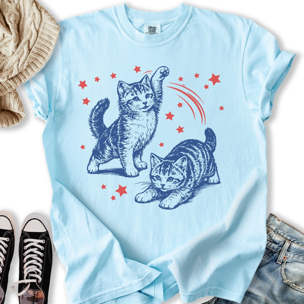 Patriotic Kittens Relaxed Tee