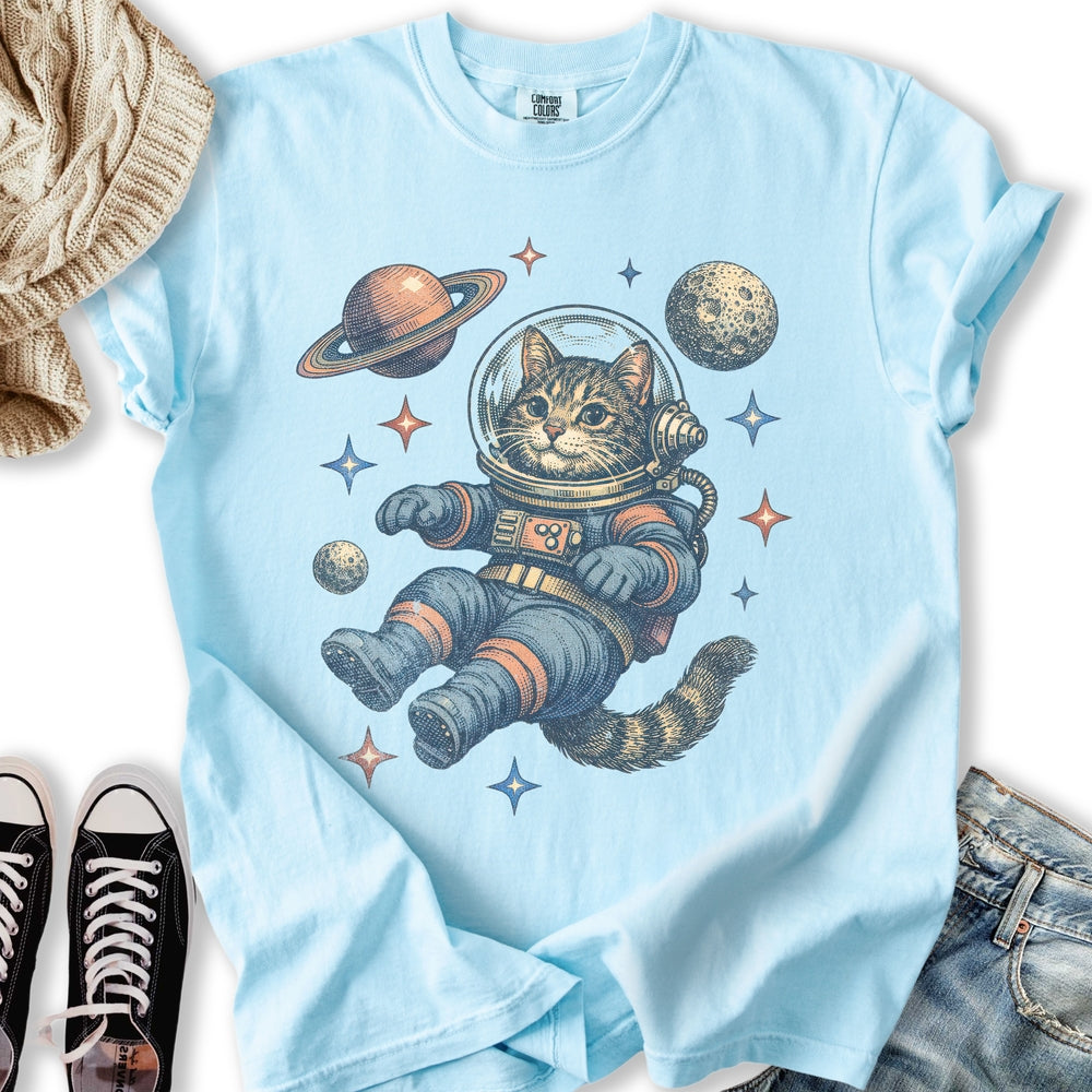 Retro Space Cat Relaxed Tee