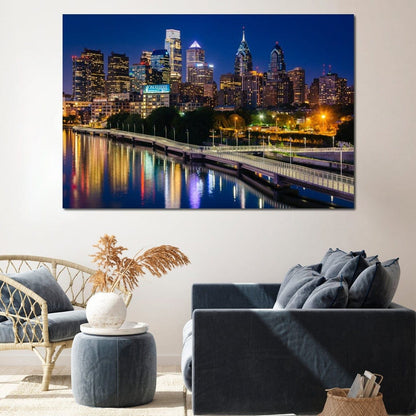 Philadelphia Skyline Canvas Wall Art