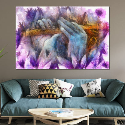Krishna Playing the Flute Canvas Wall Art
