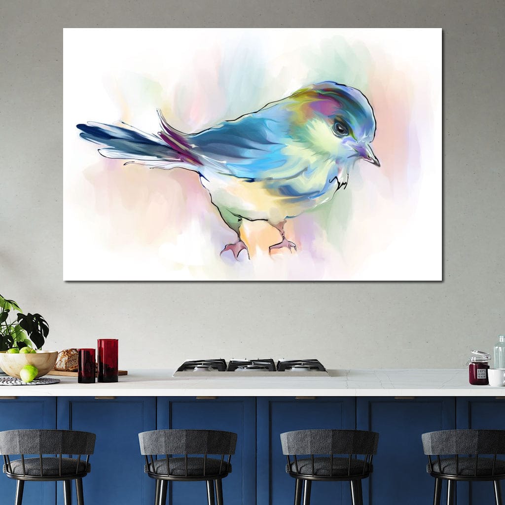 Watercolor Bird Canvas Wall Art